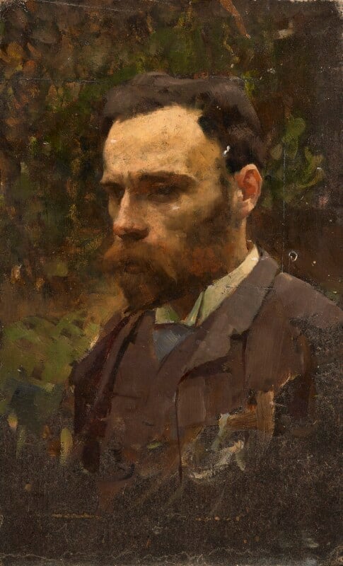 Portret van J.W. Waterhouse, gemaakt door William Logsdail, circa 1887