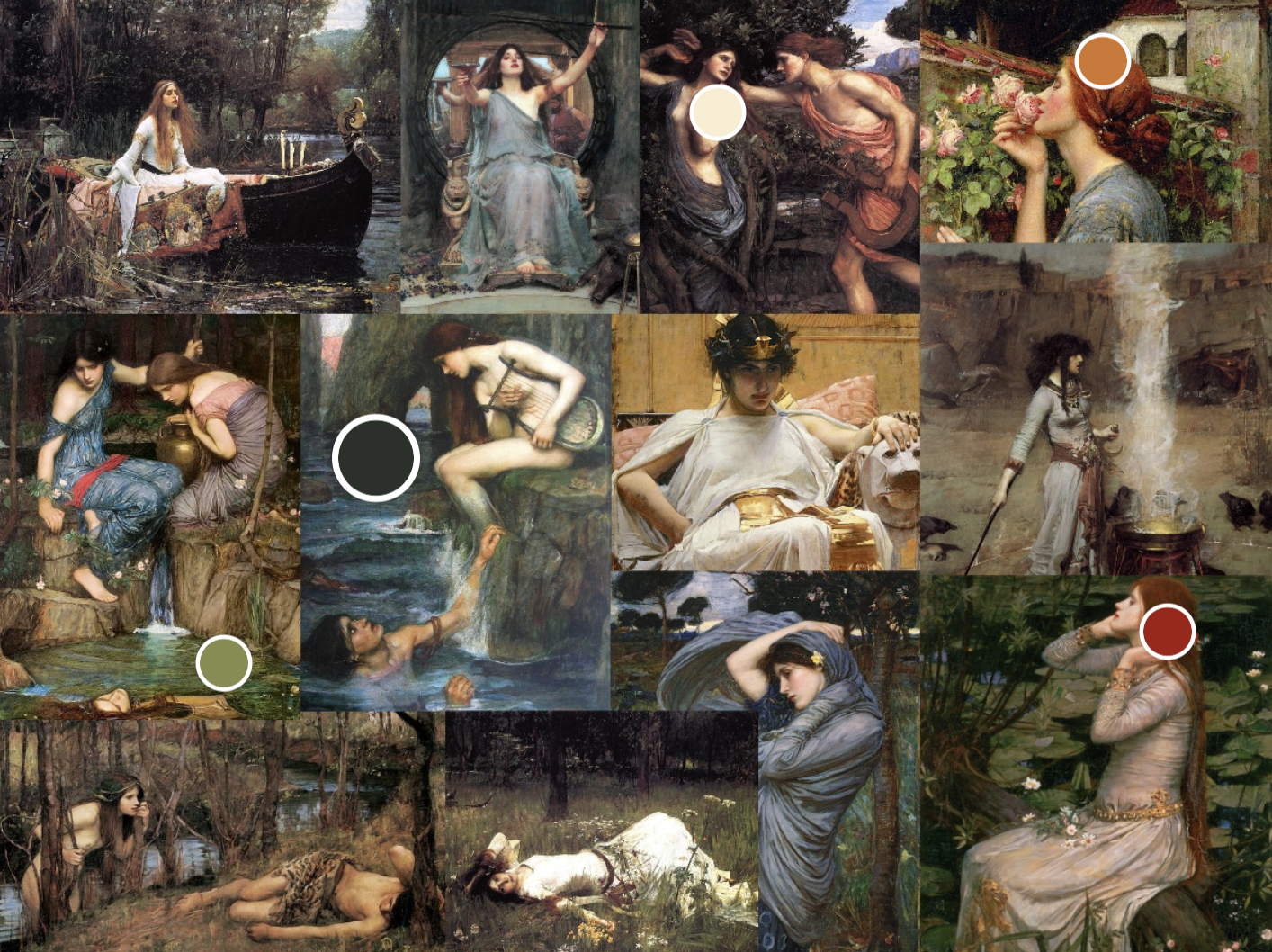 collage met gekozen kleuren