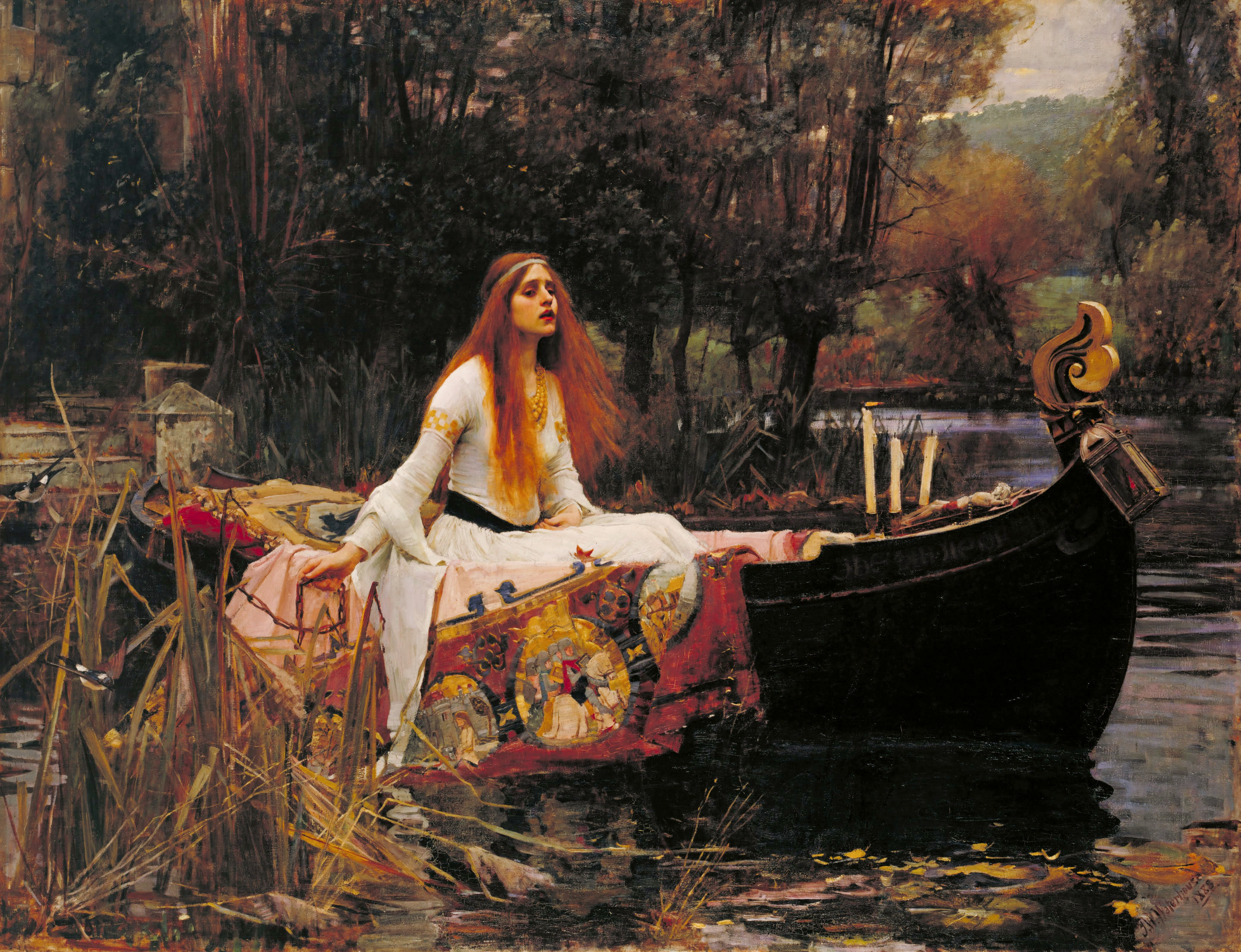The Lady of Shalott is a painting of 1888 by the English painter John William Waterhouse.